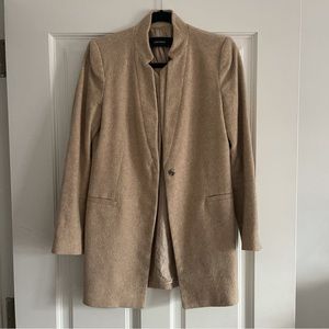 Zara tan blazer jacket fully lined viral favorite
